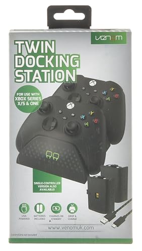 Venom Charging Dock with Rechargeable Battery Pack - Black (Xbox Series X & S/Xbox One)