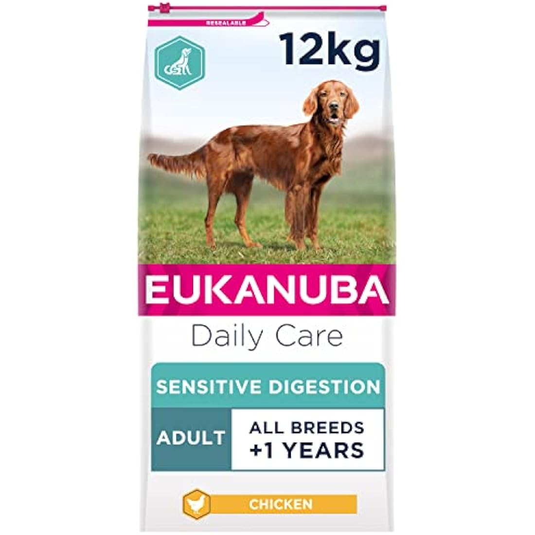 Eukanuba Sensitive Digestion Highly Digestible Complete Dry Dog Food for Adult Dogs with Chicken 12 kg