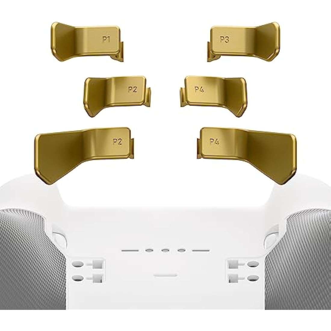 eXtremeRate Swift Paddles for Xbox Elite 1/2 Controller, 6 in 1 Metalic Hero Gold Replacement Interchangeable Back Paddles for Xbox One Elite & Elite Series 2 Controller