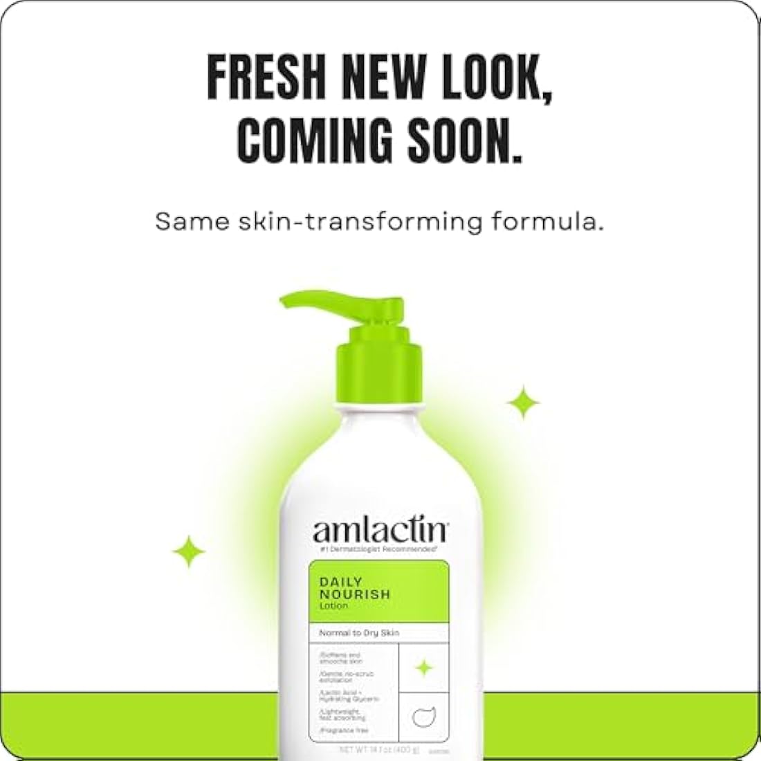 AmLactin Daily Moisturizing Body Lotion, 14.1 Ounce Bottle with Pump, Paraben Free