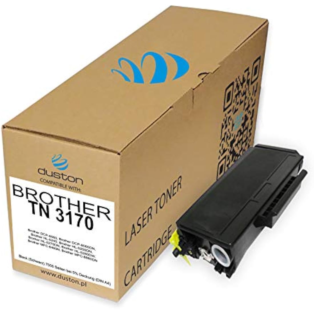 duston 2x TN3170, TN-3170 black toner compatible with Brother HL5240 HL5250DN HL5250DNT HL5270 HL5280DW MFC8460N MFC8860DN DCP8060 DCP8065DN