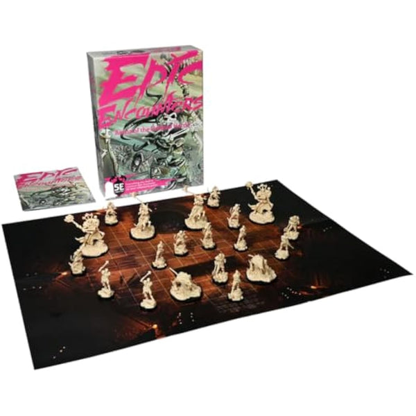 Epic Encounters: Arena Of The Undead Horde RPG Fantasy Roleplaying Tabletop Game with 20 Detailed Miniatures, Double-Sided Game Mat, & Game Master Adventure Book with Monster Stats, 5E Compatible