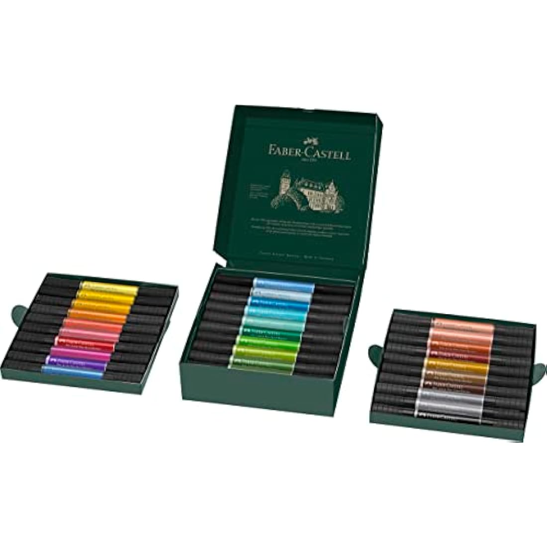 Faber-Castell Art & Graphic Pitt Artist Pen Dual Marker India Ink, Multicoloured, Wallet Of 30, For Art, Craft, Drawing, Sketching, Home, School, University, Colouring