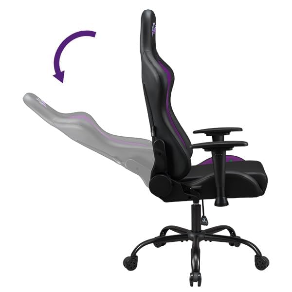 Subsonic Joker - Gaming chair or office chair, adult gamer chair, comfortable seat, integrated headrest, adjustable armrests and height, ergonomic backrest - Black