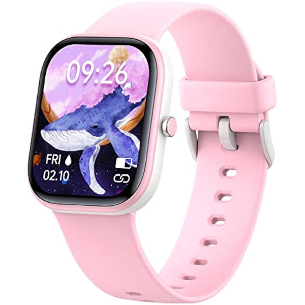 Slothcloud Kids Smart Watch for Boys Girls,IP68 Waterproof Fitness Activity Tracker Watch,Heart Rate Sleep Monitor,8 Sport Modes,Pedometers,Calories Counter,Alarm Clock,Kids Gifts Teens 5+ (Pink)