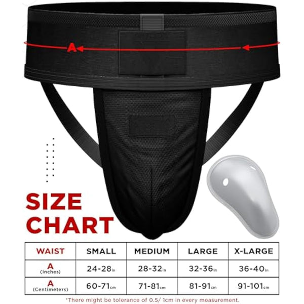 RDX Groin Guard Cup Men, Boxing Kickboxing MMA Muay Thai Sparring Groin Protector, Ventilated Adjustable, Jockstrap Taekwondo, Underwear Jiu Jitsu BJJ Protection, Boys Youth