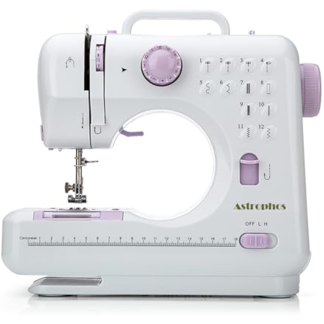 Mini Sewing Machine for Beginner by Astrophos - Small Electric Sewing Machines with 2 Speed 12 Built-in Stitch Patterns AP-054-UK-A1