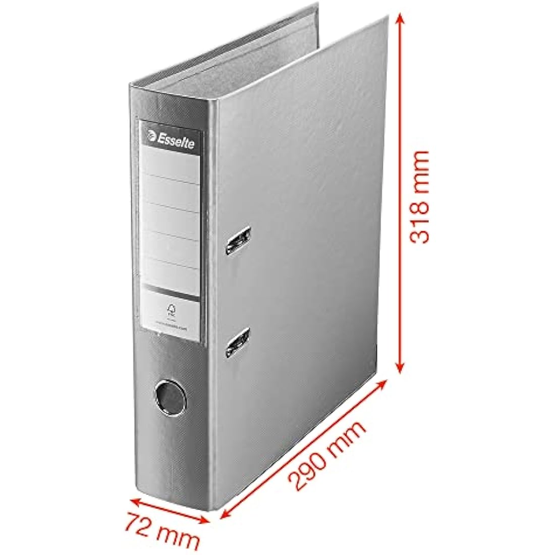 Esselte A4 Lever Arch File, 3-Pack, 550 Sheets Capacity, Durable PP Plastic Cover with Interchangeable Label Holder, Metal Reinforcements, Ring Binder, Office File Organiser, Black (624294)