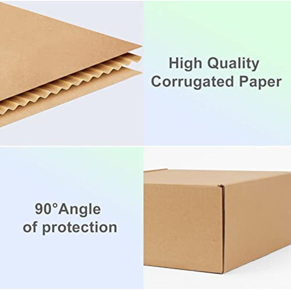 HORLIMER 25 Pack Shipping Boxes, 15.2x10.2x7.6cm(6x4x3 inches) Corrugated Cardboard Mailing Box, Brown