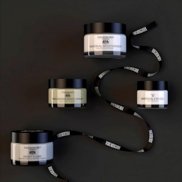 HighBorn London Four Phase Day & Night Collection - Anti Aging Skincare Set for Women w/Beauty Serum, Eye Gel, Imperial Moisturiser & Night Elixir
