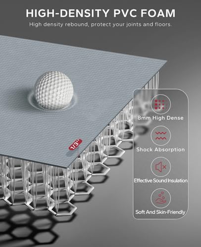 HAPBEAR Large Yoga Mat, 183?122cm/213?152cm?8mm, Non-Slip, Ultra Durable, Large Exercise Mat for Home Gym, Fitness, Yoga, Pilates, Stretching,