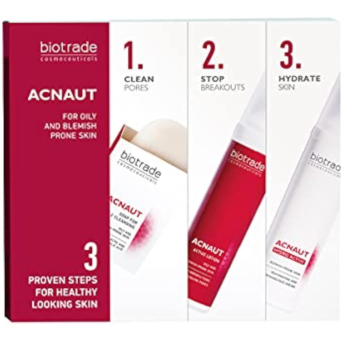 3 Easy Steps Anti Blemishes for Healthy Skin, Suitable for Blemishes, Marks and Breakouts, Regulates Oiliness by Biotrade