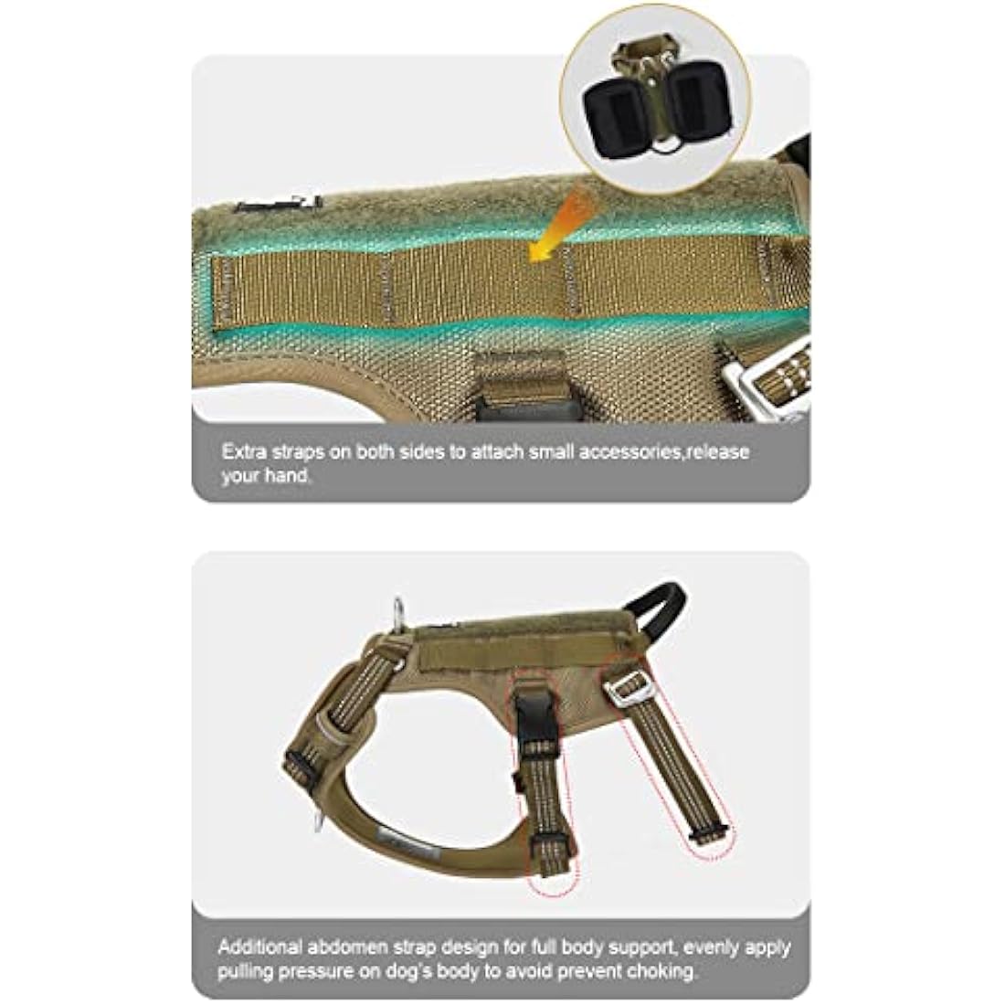 Escape Proof Dog Harness .No-Pull Adjustable Reflective Vest Harness with Handle Leash Attachments for Outdoor Training Walking