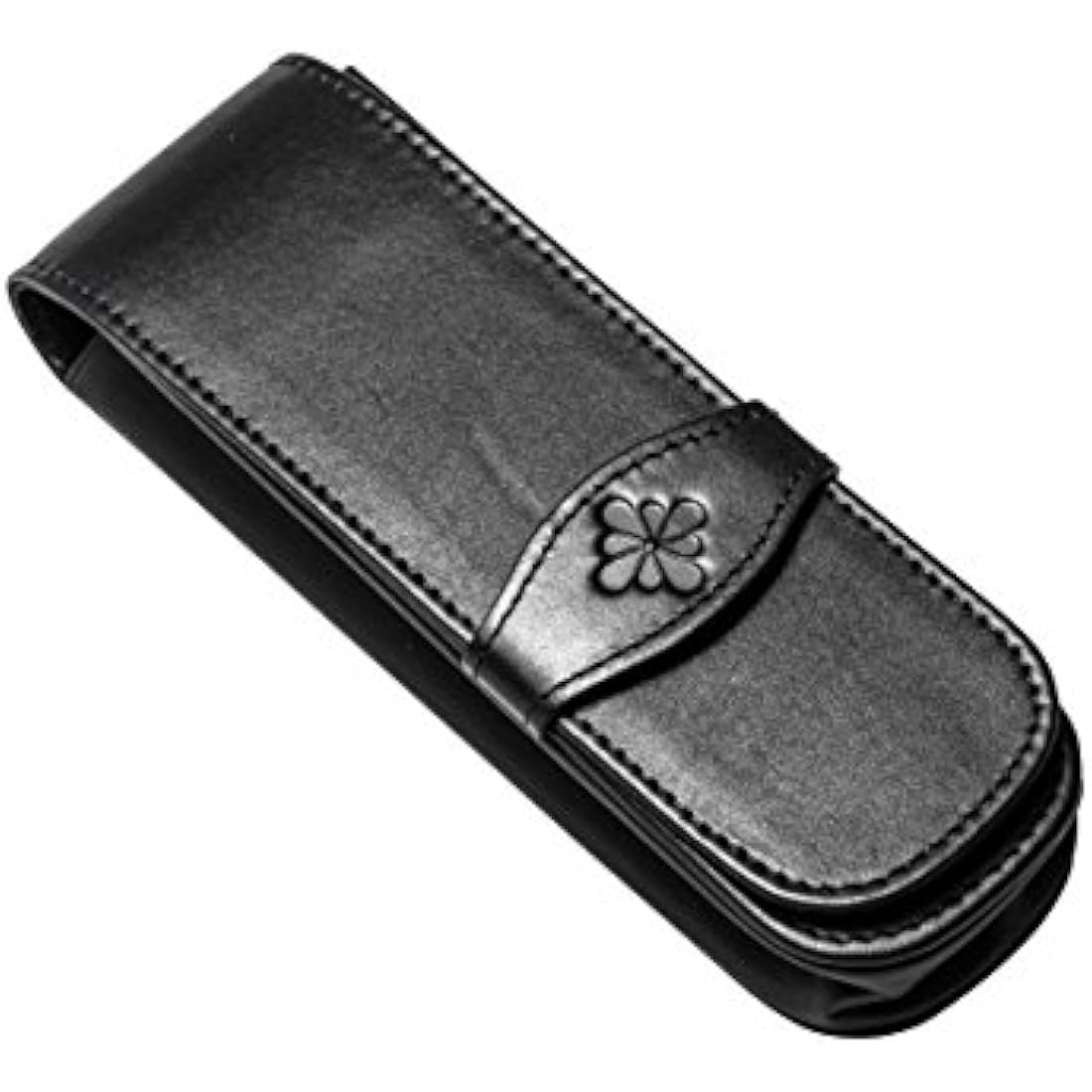 Diplomat D41000002 Leather Double Pen Case - Black
