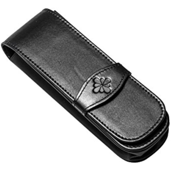 Diplomat D41000002 Leather Double Pen Case - Black
