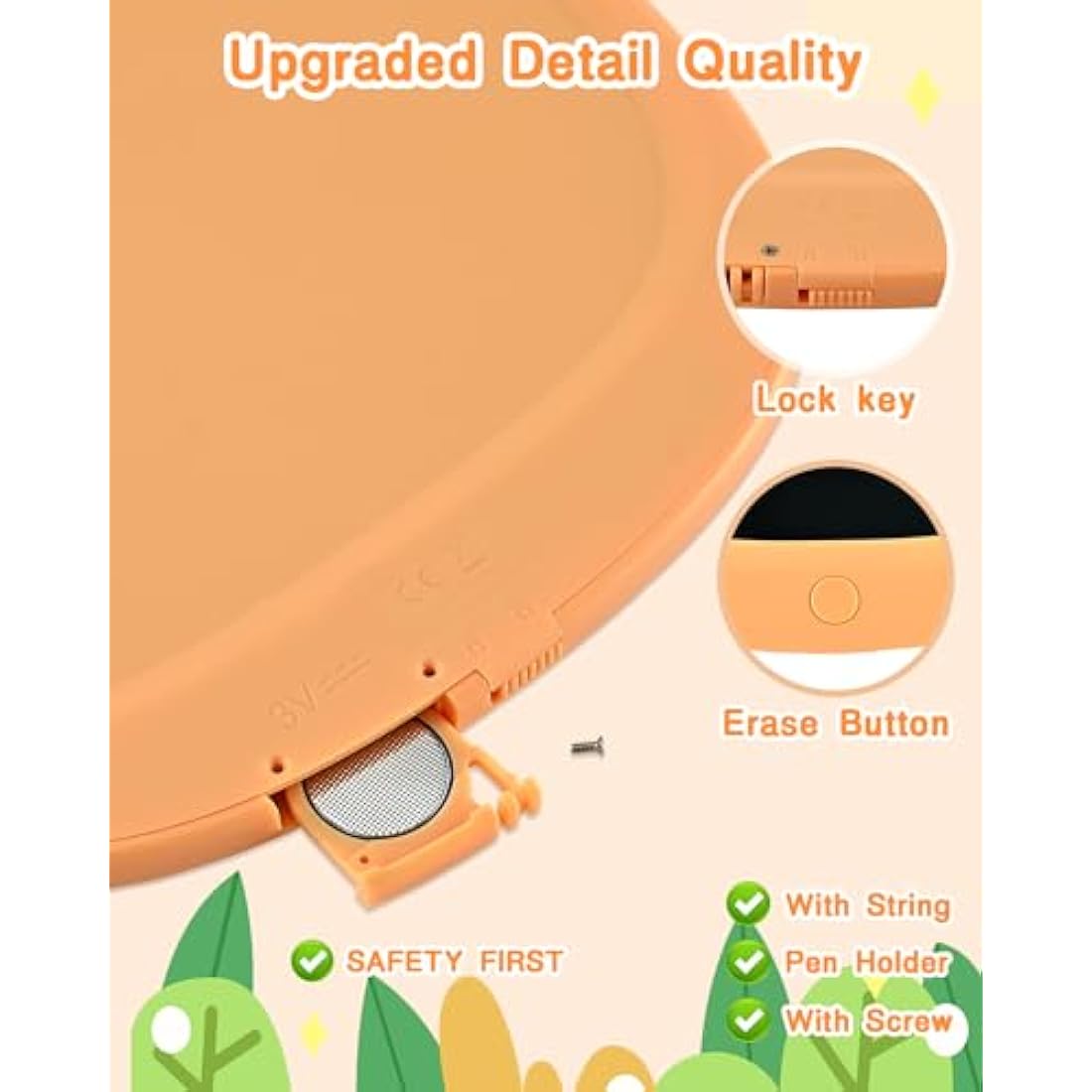 PINKCAT Toddler Toys Boys Girls Gifts, LCD Writing Tablet Kids Toys for 2 3 4 5 6 7 8 Year Old Baby Doodle Pad Educational Drawing Tablet Birthday (Yellow)