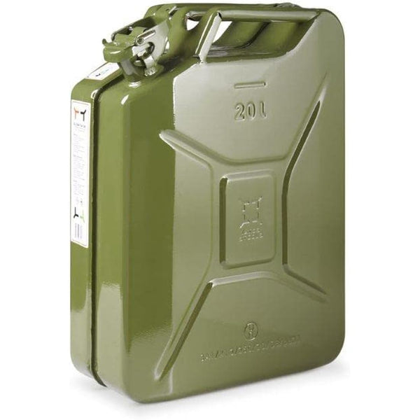 Invopak 20 Litre Metal Jerry Can, UN Approved Can for Petrol, Diesel, Fuel in Green