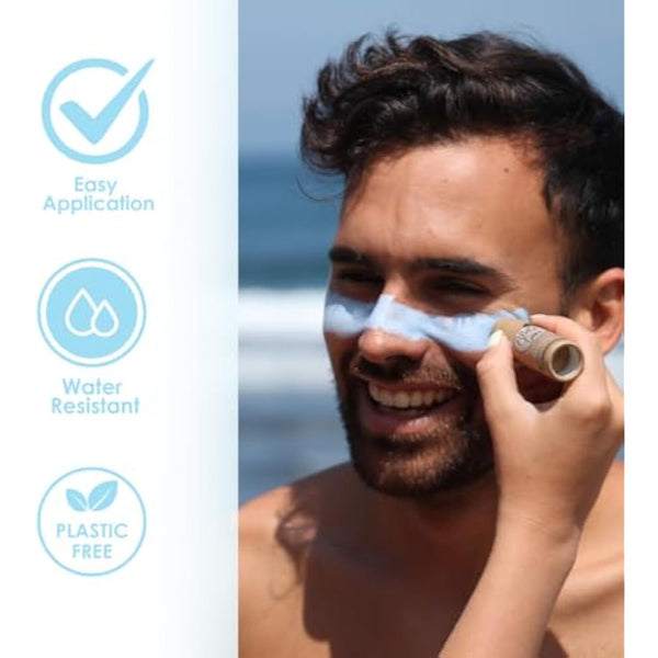 Aloha Sun Stick SPF 50+ | Ideal for Water Sports & Surfing | Mineral Sunscreen Stick SPF 50 Face, Sunblock Stick, Sun Block Sticks for Face, SPF Stick, Zinc Stick Alternative Sunstick | 60g - 3-pack