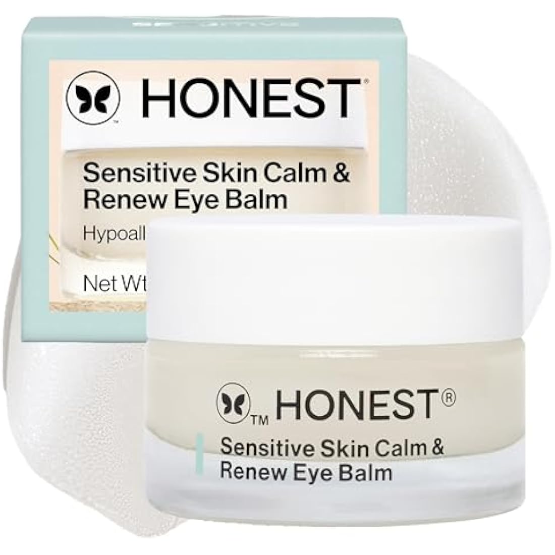 Honest Beauty Calm + Renew Anti-Aging Melting Eye Balm for Sensitive + Dry Skin | Shea Butter, Argan Oil, + Aloe | EWG Verified, Vegan + Cruelty Free | .5 fl oz