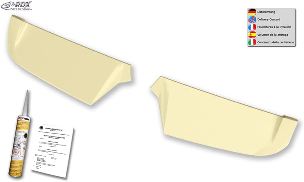 RDX Racedesign Roof spoiler compatible with Mercedes Vito W447 2014- (with 2 barn doors) (PUR-IHS)