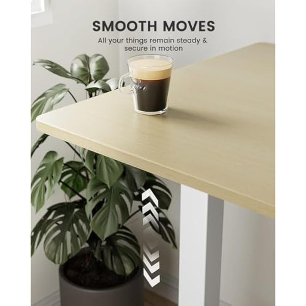 ErGear Electric Standing Desk Height Adjustable 100 x 60cm, Sit Stand Desk with 4 Memory Smart Pannel for Home Office with Splice Board