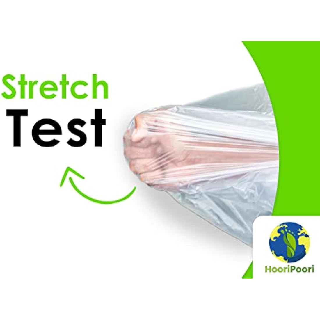 HooriPoori 100L 40 extra large Strong Clear Recycling Bags, 35 μm Strong Leak Tear Resistant, Transparent Bin Liners, See through heavy duty bin bag, Refuse Sacks 100% Recycled Material & Eco Friendly