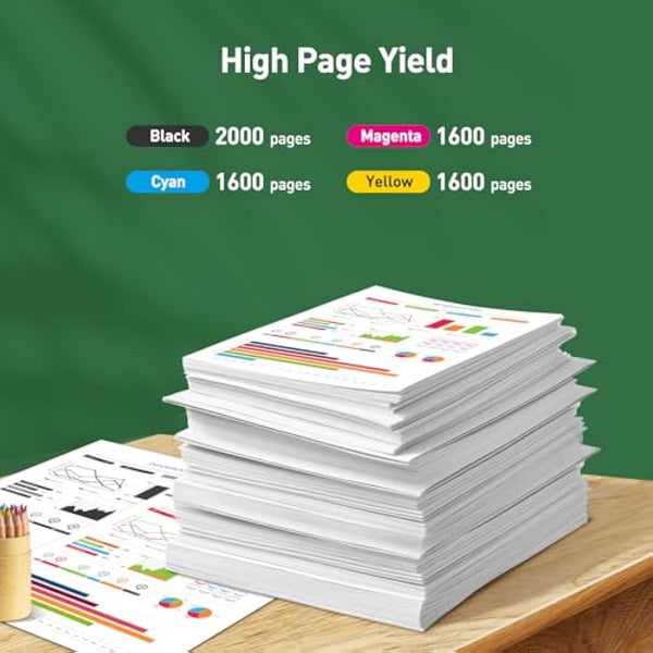 KINGJET 963XL Ink Cartridges Multipack Remanufactured for HP 963XL 963 for HP Officejet Pro 9010e 9010 Ink Cartridges 9012 9012e 9020 9020e 9014 9014e 9015 9015e 9018e 9019e 9022 9025e