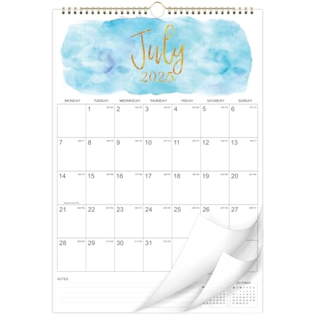 2025-2026 Calendar - Month to View Wall Planner 2025-2026, 18 Months from July 2025 to December 2026, Monthly Calendar with Twin-Wire Binding, Home Family Planner, 42.2 x 29.7 cm