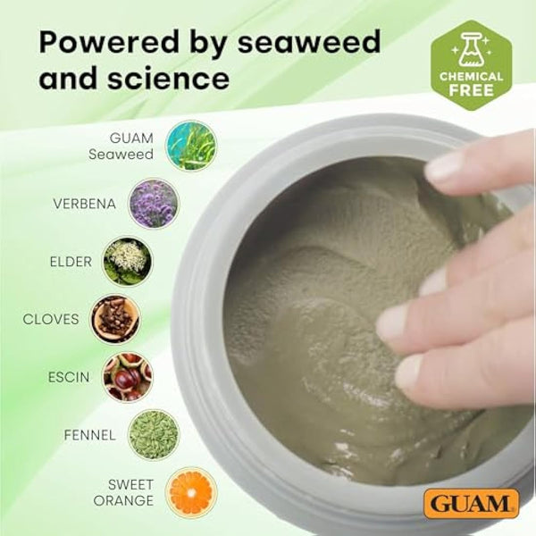 GUAM Cellulite Seaweed Mud Dren Plus for Legs, Buttocks & Arms - 500g Anticellulite Body Mask Target Fat Deposits, Swelling and Signs of Aging - Slimming, Skin Firming Antioxidant Cellulite Remover