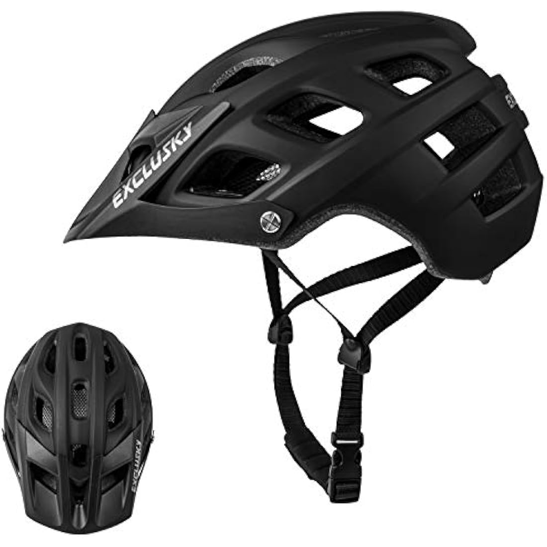 Exclusky Mountain Bike Helmet, MTB Helmet Adult Lightweight Breathable Mens Bike Helmet Cycling Mountain & Road Bicycle Helmets for Men Women