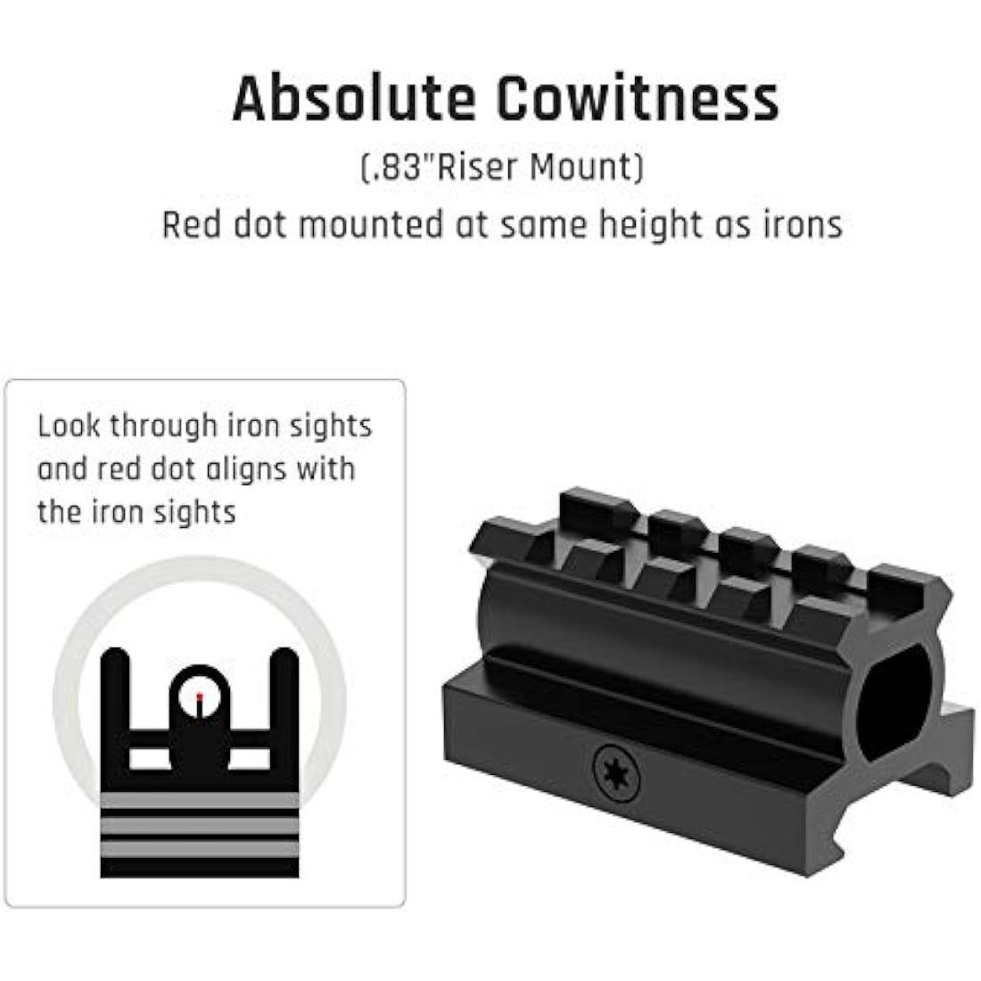Feyachi RDS-25 Red Dot Sight 4 MOA Red Dot Gun Sight Rifle Scope with 1 inch Riser Mount