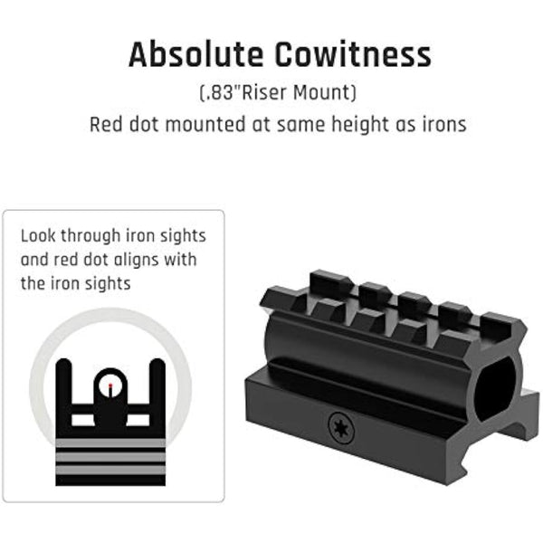 Feyachi RDS-25 Red Dot Sight 4 MOA Red Dot Gun Sight Rifle Scope with 1 inch Riser Mount
