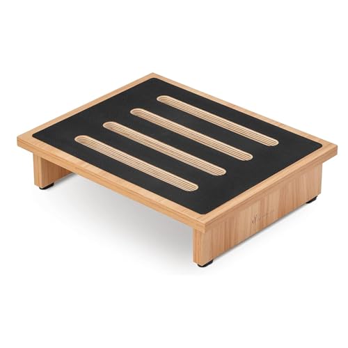 StrongTek One Step Stool for Adults with Non-Slip Rubber Stepping Surface, Portable Wooden Riser, doorsteps, 440 lb. Load Capacity for Kitchen,