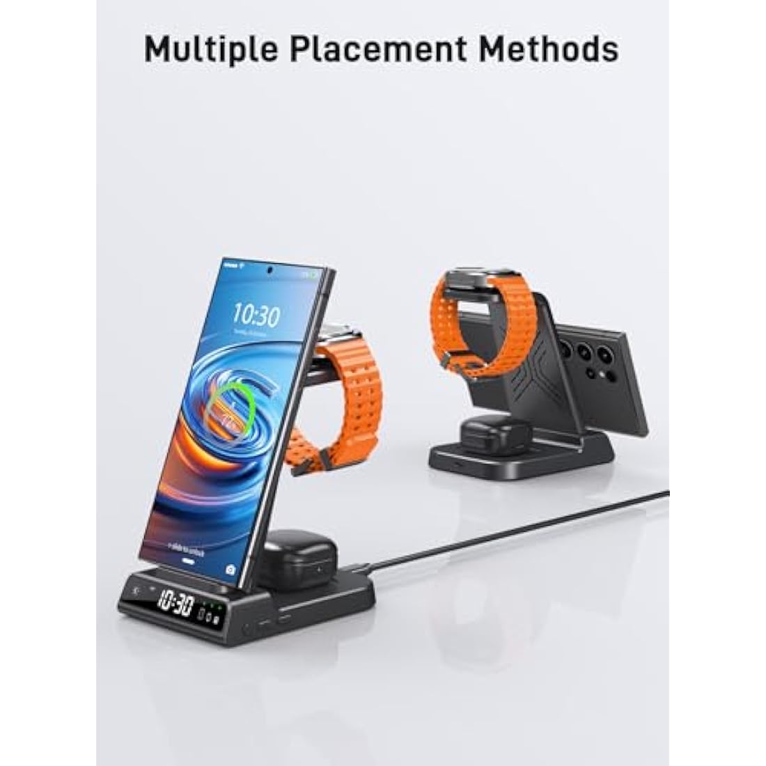 Wireless Charger for Samsung Galaxy S25 Ultra Watch 7 Ultra, Samsung Charger for Galaxy Watch 6 5, 3 in 1 Android Phone Charging Station for S24 Z Flip 6 Galaxy Buds Pro 2