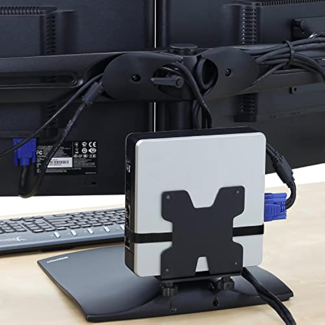 Ergotron Thin Client Mount - Mounting kit (holder, mounting hardware, strap) for personal computer - black - pole mount - for P/N: 45-353-026, 45-354-026