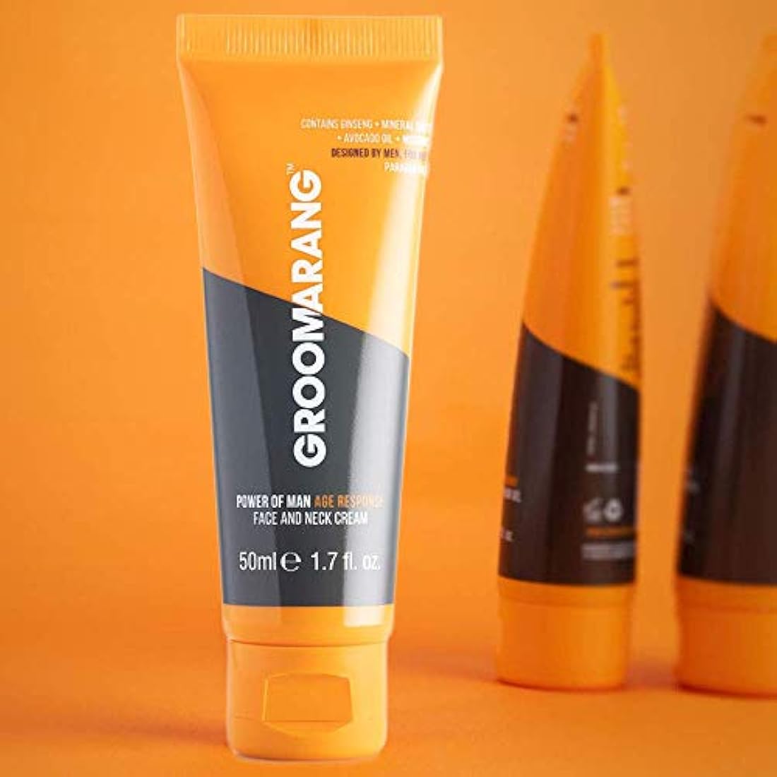 Mens Toiletry Gift Set GROOMARANG ‘Power of Man’ Toiletries Gift Set for Men Includes Hair & Body Wash, Face & Neck Cream, Shaving Gel, Aftershave Gel & Hair Paste