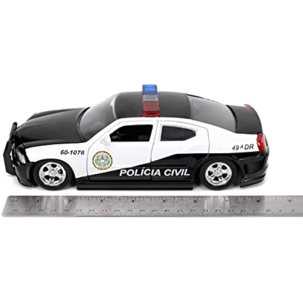 Jada 33665BK Collectible Miniature Car, Black/White