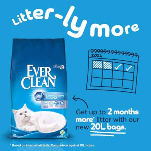 Ever Clean Clumping Cat Litter, Extra Strong Unscented 20L