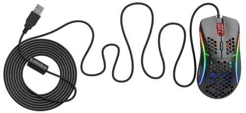 Glorious Gaming Model D Wired Gaming Mouse - 68g Superlight Honeycomb Design, RGB, Ergonomic, Pixart 3360 Sensor, Omron Switches, PTFE Feet, 6 Buttons - Glossy Black