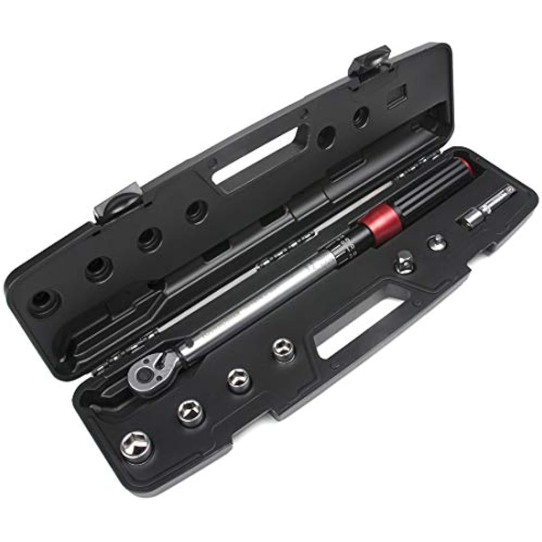 FOURROBBER 3/8-inch Drive Dual-Direction Click Torque Wrench Set 90-Tooth High Accuracy ± 3% Torque Wrench with Buckle 20-140Nm