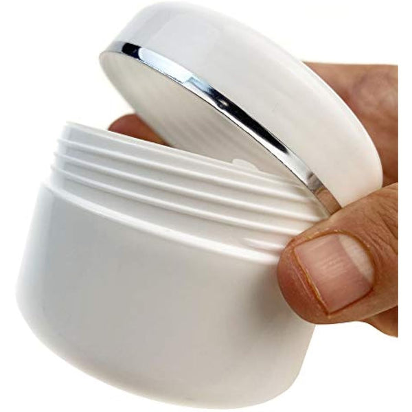 100ML White Plastic Cosmetic Jars Slime Jars Storage Cosmetic Containers Pots Jars with Screw on Lids and Liners for Lotions Creams and Body Scrub- 6 Pack