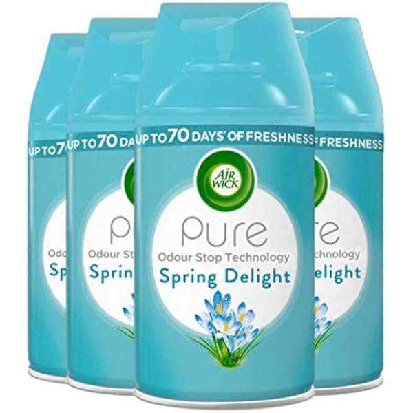 Air Wick | Spring Delight |Automatic Air Freshener |Freshmatic Auto Spray Refill | 250ml| Pack of 4