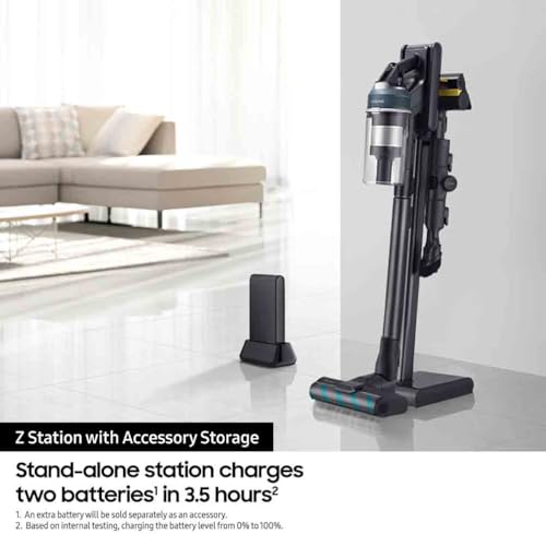 Samsung Jet 95 Pro 210W Cordless Stick Vacuum Cleaner with Pet Tool+ & spray spinning sweeper, Powerful cleaning, 60 mins Run time, Light weight design, VS20C9547TB/EU