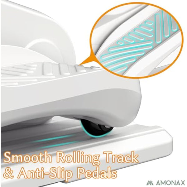 Amonax Electric Pedal Exerciser, Seated Elliptical Machine Cardio Under Desk Exercise Bike, Mini Cycle Trainer for Elderly, Sit down Foot Step Machine Leg Exercise Equipment for Home Use