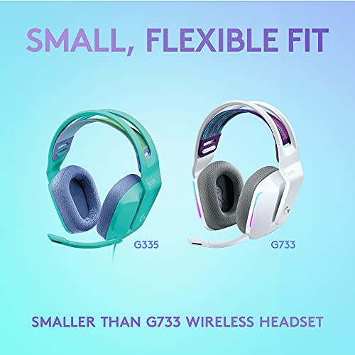 Logitech G G535 LIGHTSPEED Wireless Gaming Headset - Lightweight on-ear headphones, flip to mute mic, stereo, compatible with PC, PS4, PS5, USB rechargeable - Black