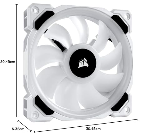 Corsair LL120 RGB 120mm Dual Light Loop PWM RGB Fans - Triple Fan Kit with Lighting Node PRO - White