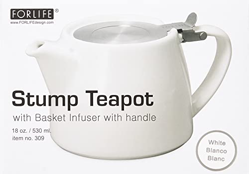 Forlife Stump Teapot 530 mL, White