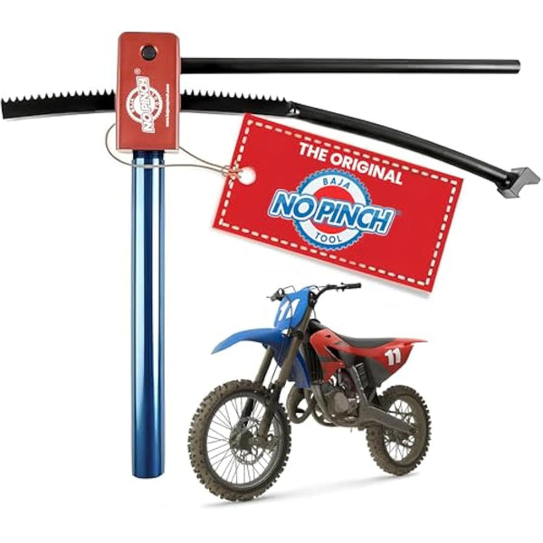 BAJA NO PINCH Dirt Bike & Motorcycle Tool Kit – Tyre Changer for 20mm Axles | Tyre Monkey Lever, Bike Wheel & Puncture Repair Tool | Motorcycle Tyre Changer Tool Kit & Dirt Bike Tyre Repair Set