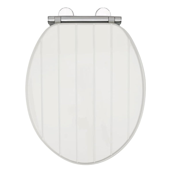 AQUALONA® Luxury Soft Close Toilet Seat - Moulded Wood - Stainless Steel Slow Close Hinges - Click, Lift & Clean Technology (Bamboo Toilet Seat)