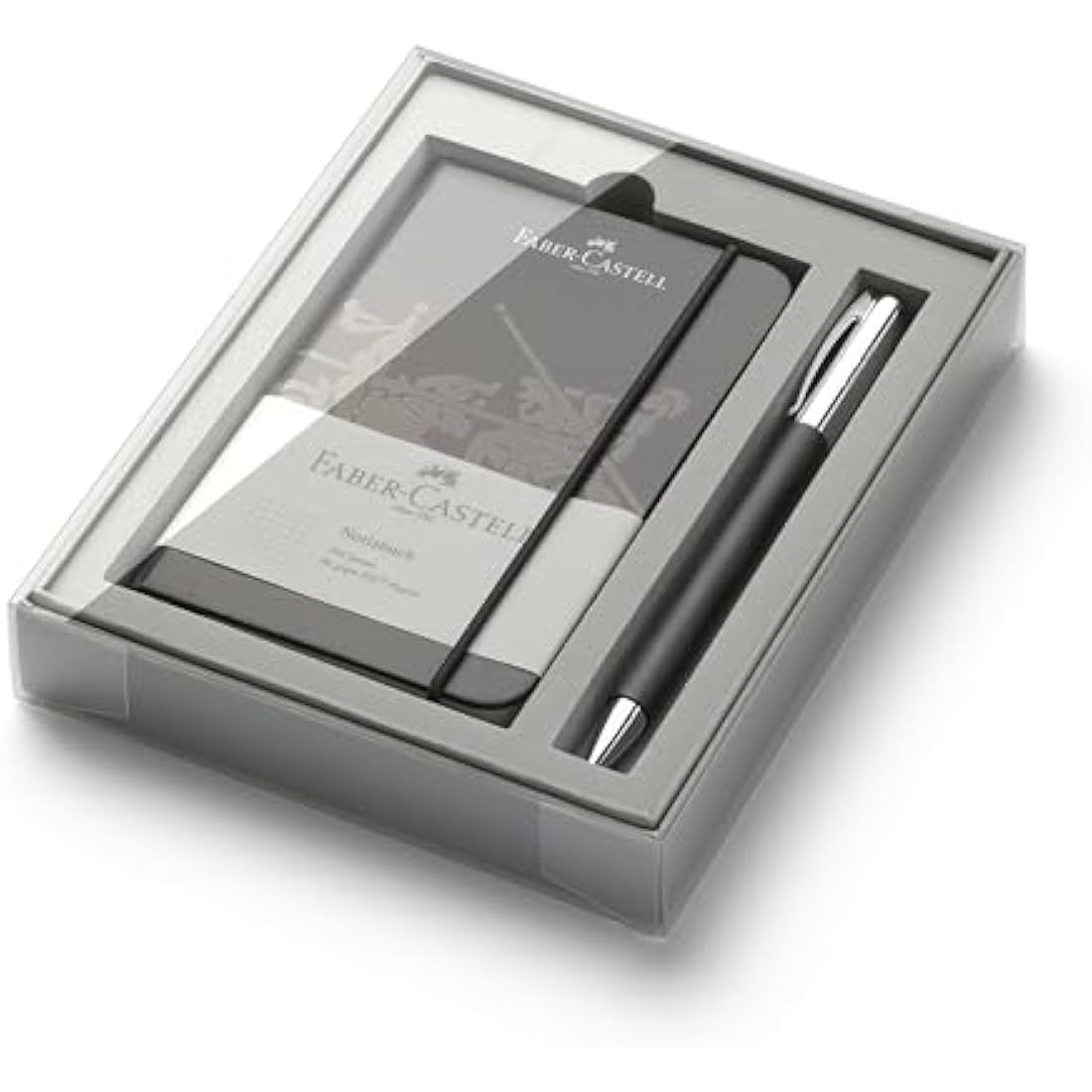 FABER-CASTELL Ambition 149623 High-Grade Resin Promo Set with Ballpoint Pen, Black